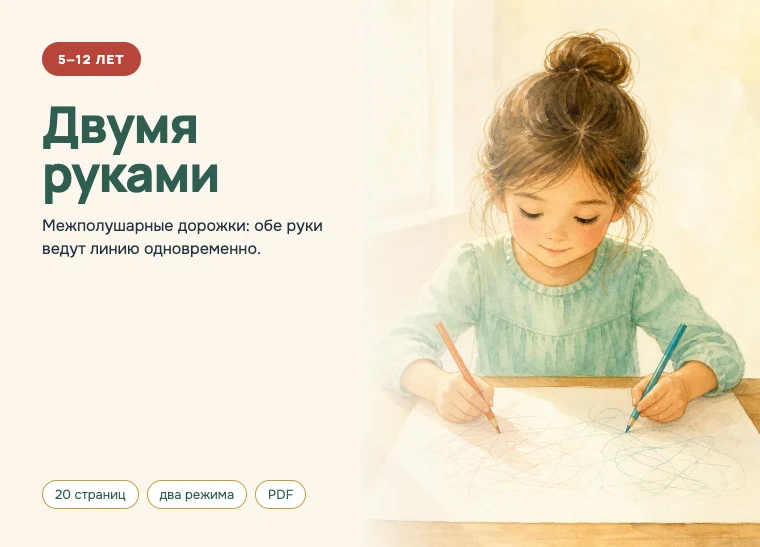 Обложка комплекта «Двумя руками», 5–12 лет