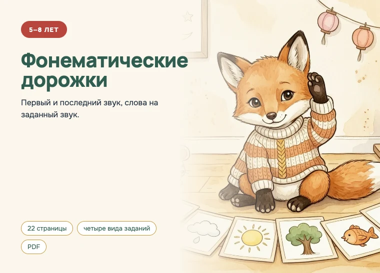 Обложка комплекта «Фонематические дорожки», 5–8 лет