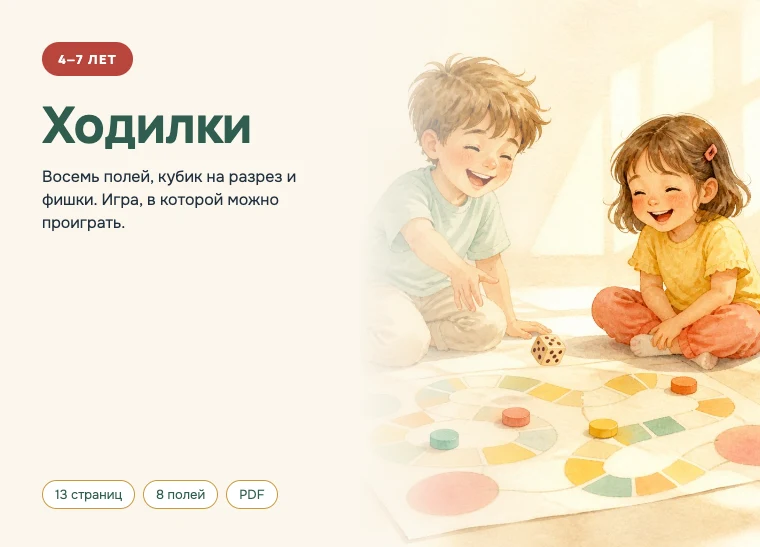 Обложка комплекта «Ходилки», 4–7 лет