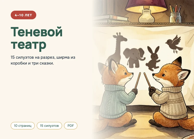 Обложка комплекта «Теневой театр», 4–10 лет