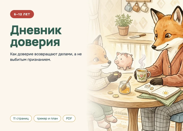 Обложка комплекта «Дневник доверия», 6–12 лет